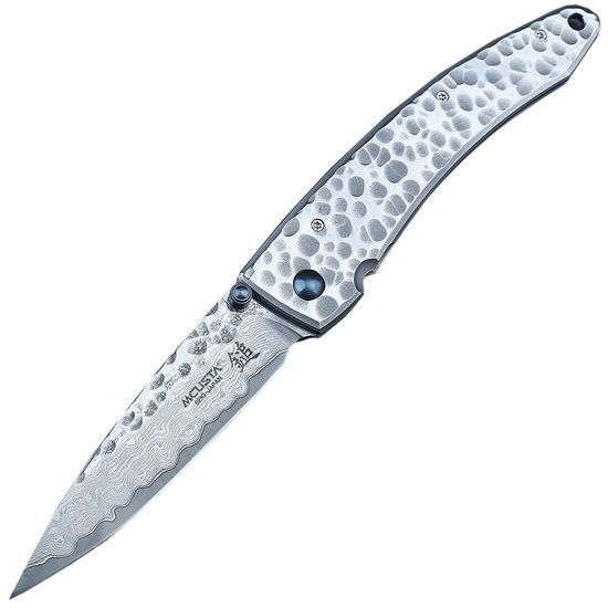 Складной нож Mcusta Damascus Blade Tsuchi Large MC-0114D c клинком из стали VG-10 San Mai (Laminated Stainlesss Damascus) рукоять Stainless Steel