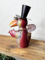 Декор в сад "Ворон-садовник" металлическая фигурка 16x8xH20 см / 18x8xH20 см от CAMPO Home & Garden