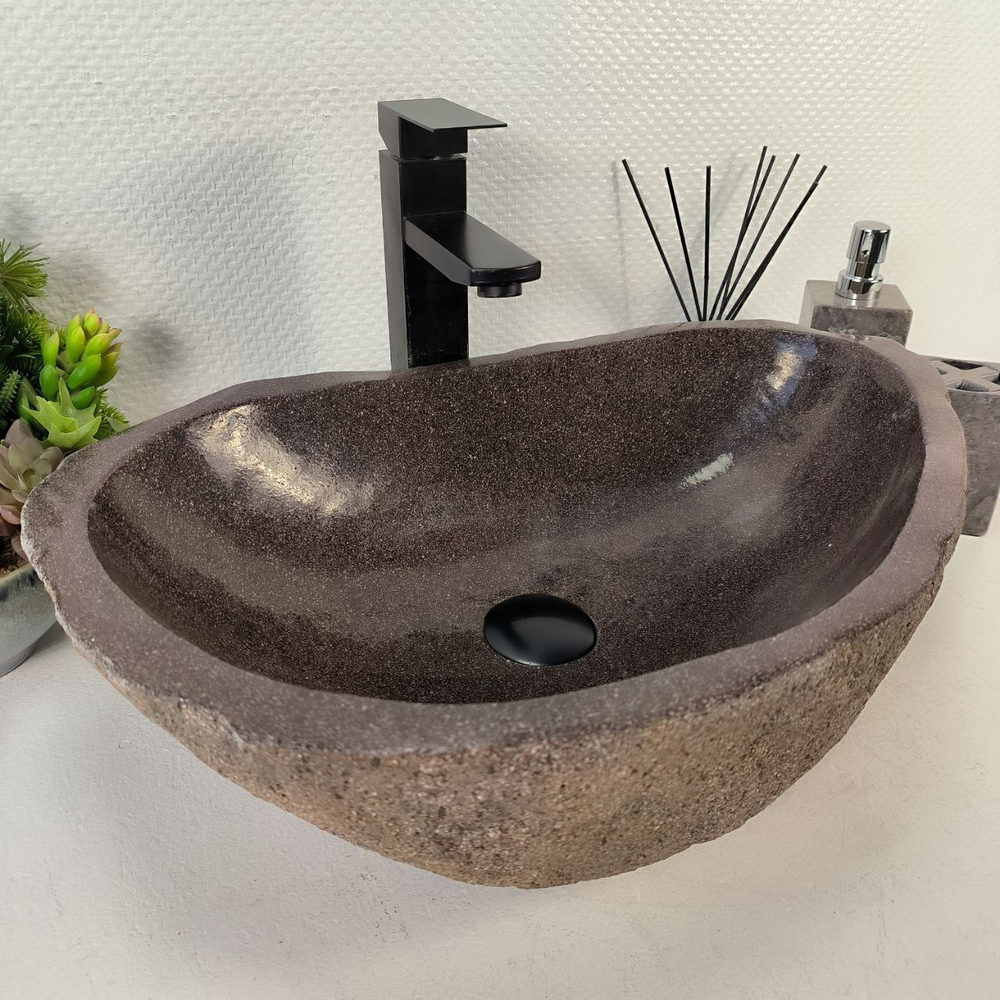 Раковина из речного камня RS-65568 53*37*15 0857