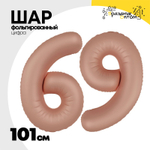 Шар фольгированный Цифра 9 101 см (Розовый)