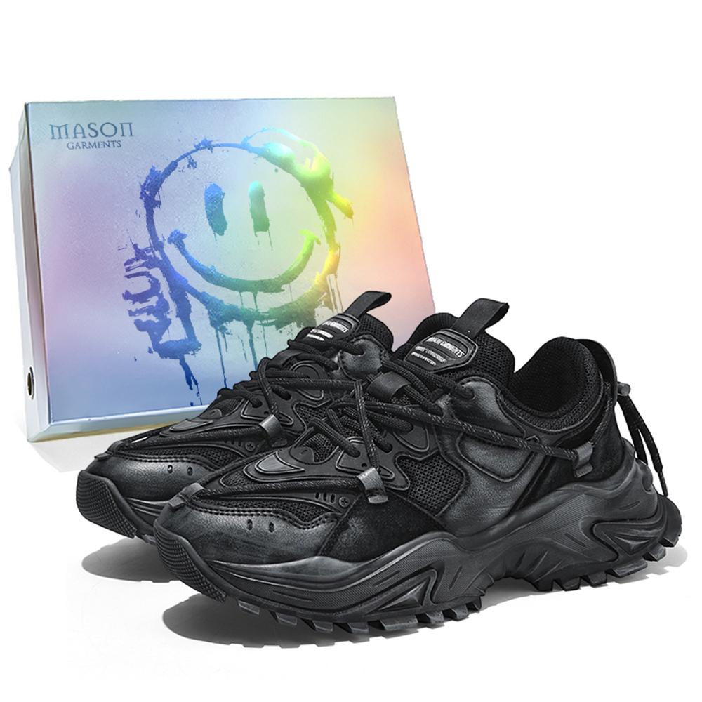 Masongarments Shark Tooth Series Chunky Sneakers черный серый