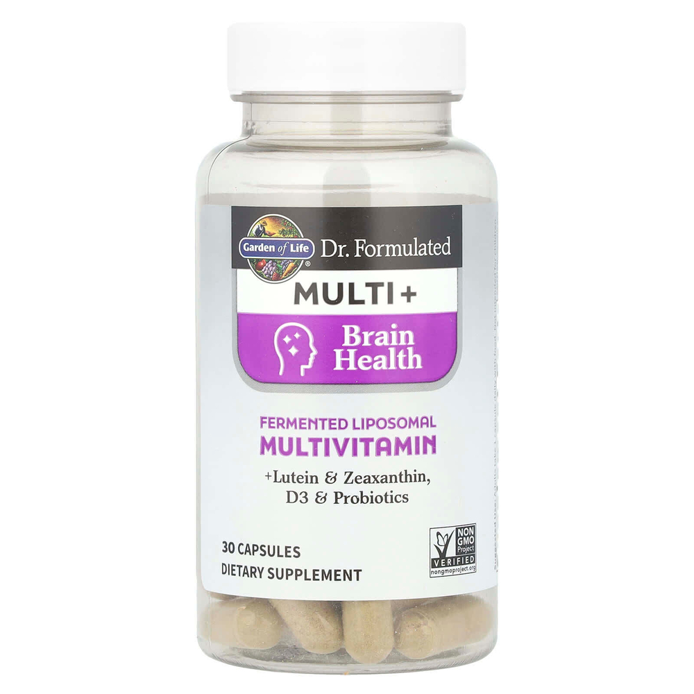 Garden of Life, Компания Dr. Formated Multi +, здоровье мозга, 30 капсул
