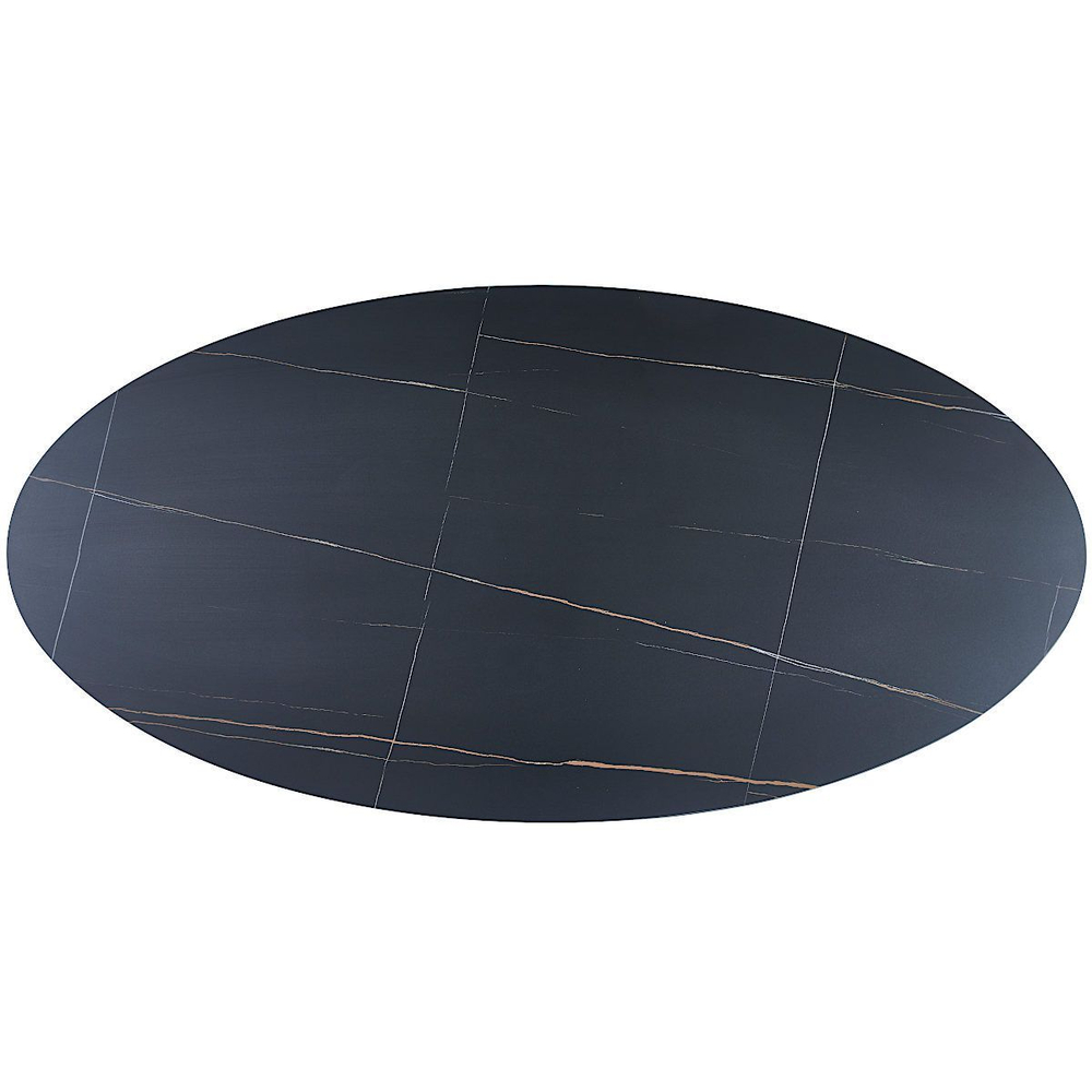 Стол керамический LA ALTA COSMO Lauren black gold 180*90*75, каркас черный