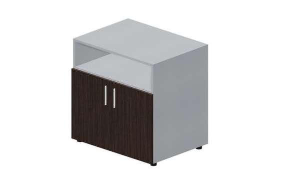 Шкаф 80х60х80см для документов/оргтехники (2 двери+ниша, ручки - хром)