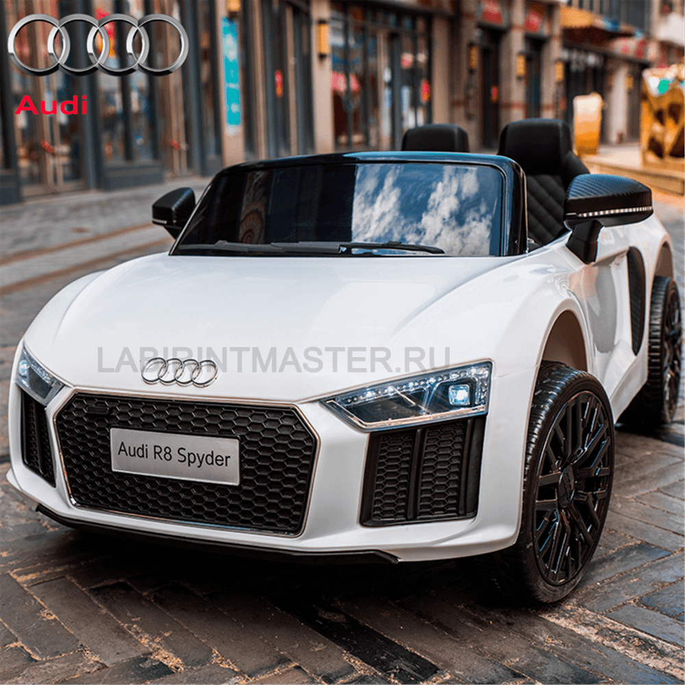 Детский электромобиль "AUDI R8" белый