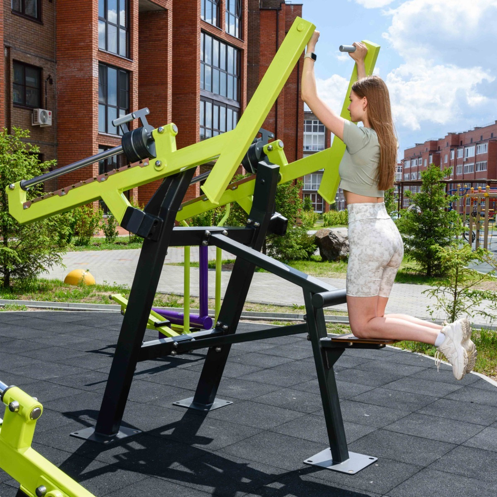 Force-2807 Уличный тренажер Верхняя тяга с переменной нагрузкой ZAVODSPORTA