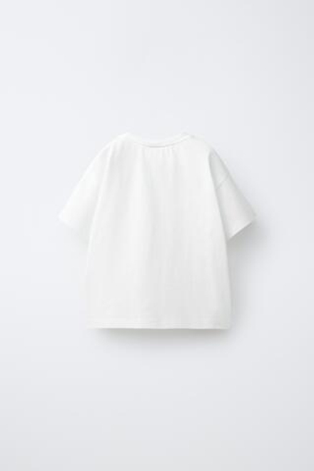 ZARA ФУТБОЛКА С ФРУКТАМИ, БЕЛЫЙ