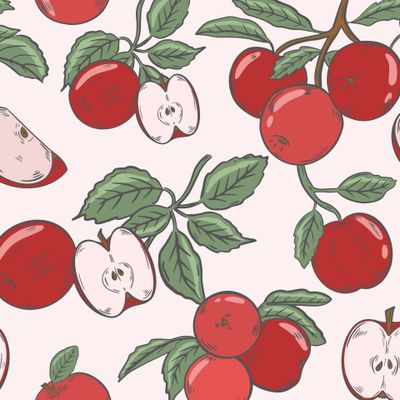 Красные яблоки.