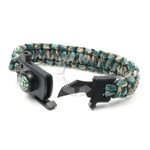 Браслет СЛЕДОПЫТ из паракорда свисток компас лезвие и огниво 26х2см