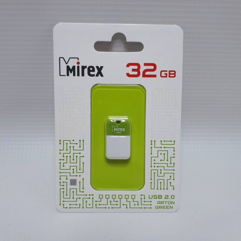 USB флэш-накопитель 32GB Mirex ARTON GREEN (АРТ: 13600-FMUAGR32)