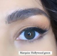 Темно - зеленые  линзы c окантовкой на 12 мес. Marquise Hollywood Green в стиле Acuvue define