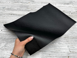 Сафьяно цв. Черный / Saffiano Royal Black, толщ. 1,1-1,3 мм, ПАНЕЛИ