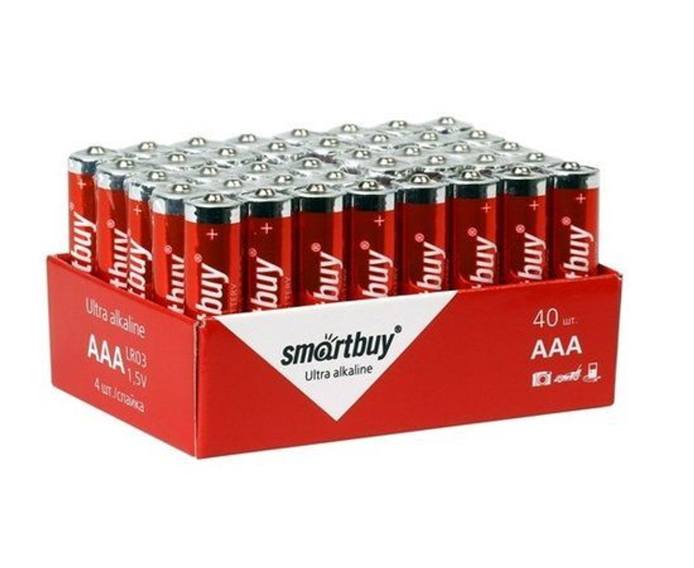 Батарейка алкалиновая Smartbuy LR03/40 bulk (40/960) (SBBA-3A40S)