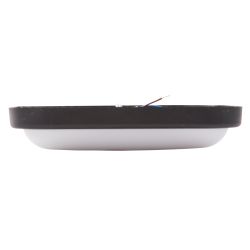 ULW-Q229 24W-4000K IP65 BLACK Светильник светодиодный влагозащищенный. Квадрат. Белый свет 4000K. 190×190×37мм. Корпус черный. ТМ Volpe
