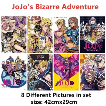 Набор постеров "JOJO" 8 шт, 42х29см