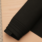 Микрофибра 0,7 мм а-ля велюр, цвет черный, лист 140*50 см
