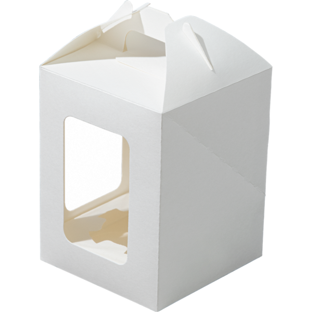 Коробка для кулича Window White 160*160*200 мм (с вкладышем)