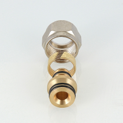 Фитинг коллекторный обжимной для металлополимерной трубы  16 (2,0) мм x 1/2"