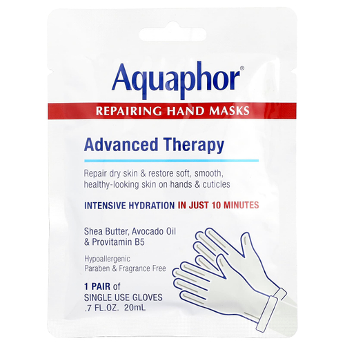 Aquaphor, восстанавливающая маска для рук, 1 пара, 20 мл (0,7 жидк. унции)