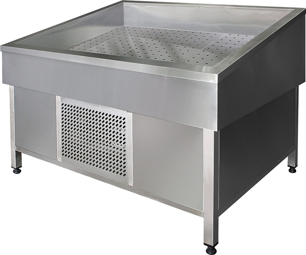 Витрина для выкладки рыбы на льду с принудительным охлаждением Finist VF