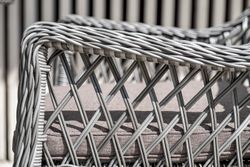 "Латте" плетеное кресло из искусственного ротанга, цвет графит