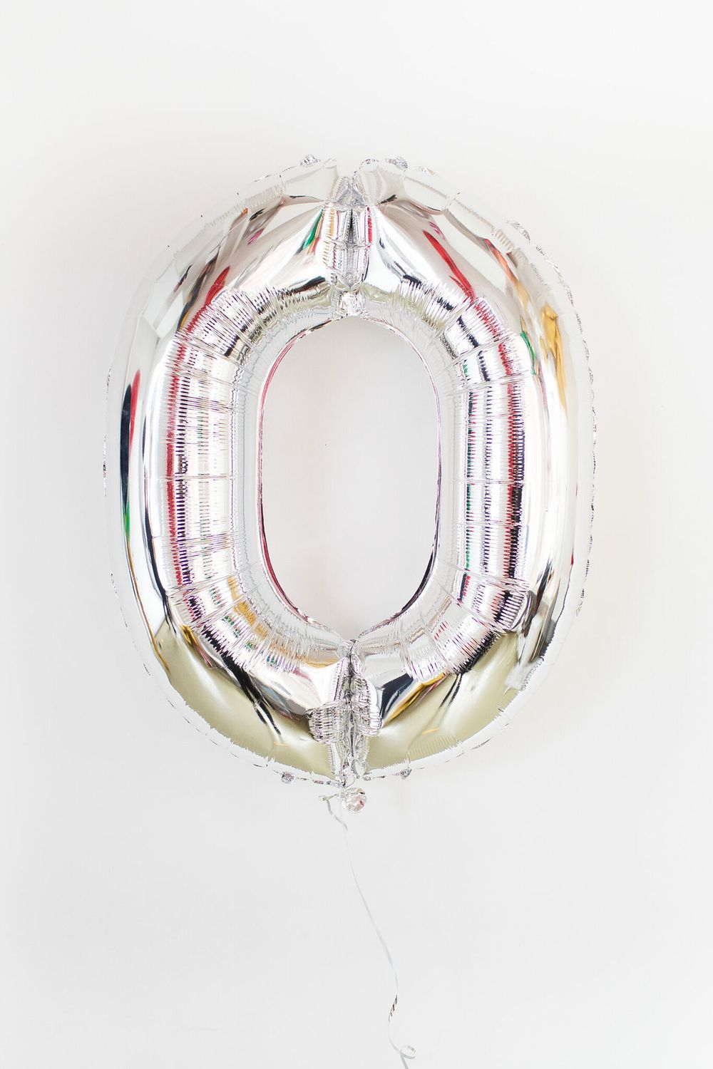 FM Шар 40" / 102 см "Цифра 0" Серебро (БГ-60)  Изображение3