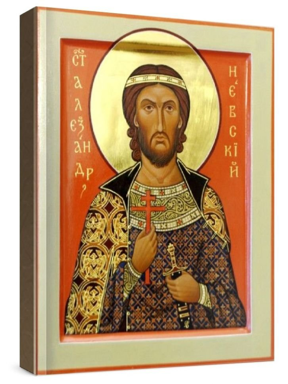 Александр Невский (рукописная икона)