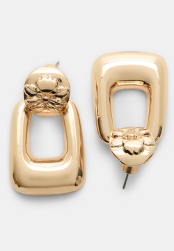 STRADIVARIUS Комплект из 2 объемных сережек, золотой