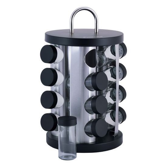 Набор ёмкостей для специй 16 шт. Kamille КМ-7043 на круглой подставке