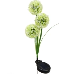 Светильник на солн.батарее (фигура на спице с подсветкой) «Одуванчики» 75 см, Белый (свечение тепл.белый)