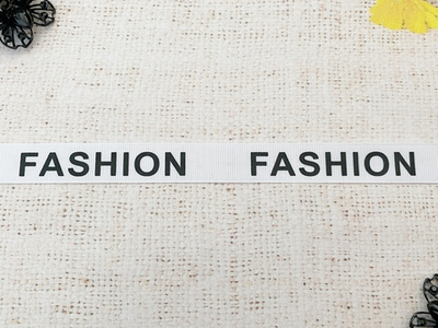 Лента репсовая принт, ш. 2 см, белый