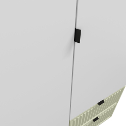 Шкаф для одежды, шкаф белый,зеленый, Окленд 79-657Ф