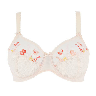 Бюстгальтер Ashley с вышитыми цветами (Размер: 90G) (Цвет: молочный)