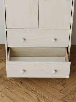 Комод, 62х30х120, Раст, для одежды и игрушек, в детскую, с ящиками, шкаф распашной, белый, IKEA