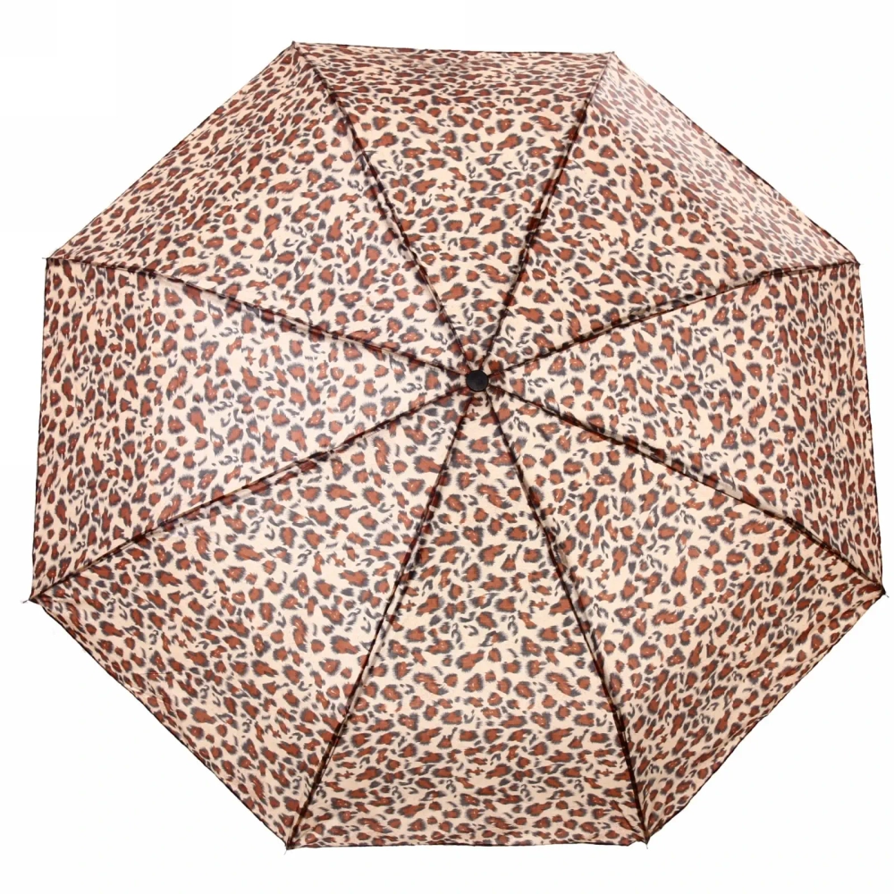Зонт женский механический «Ultramarine - Леопард», 8 спиц, d-97, длина в слож. виде 23