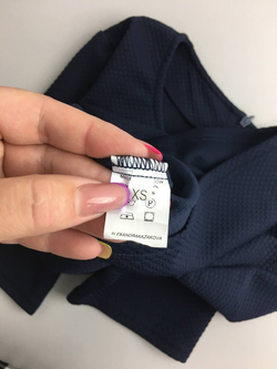 Топ Alexandra Kazakova с коротким рукавом темно-синий 42 размер, новый