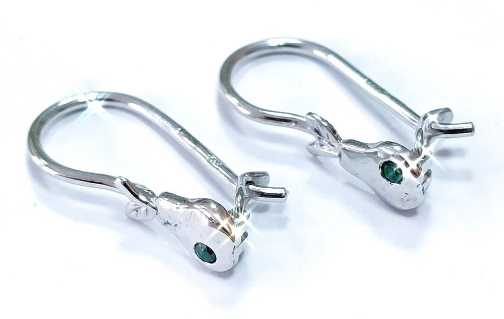 Ювелирные детские серьги из серебра"Груша"