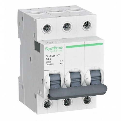 Автоматический выключатель City9 Set 25А В 3П 4,5кА Systeme Electric (автомат электрический) C9F14325
