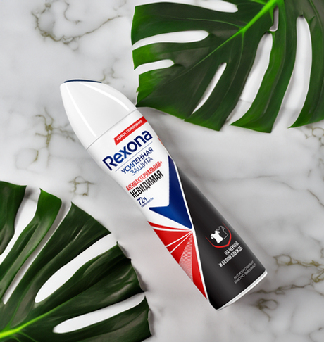 Рексона 150 мл. Дезодорант жен. Антибакт. Невидимая на черном и белом