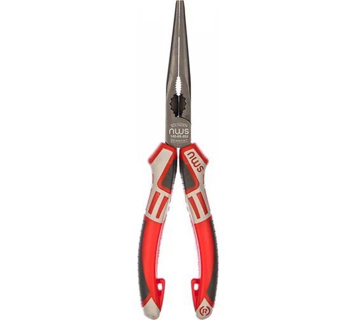 NWS Длинногубцы прямые 205 мм, покрытие TitanFinish, рукоятки SoftGripp 3K