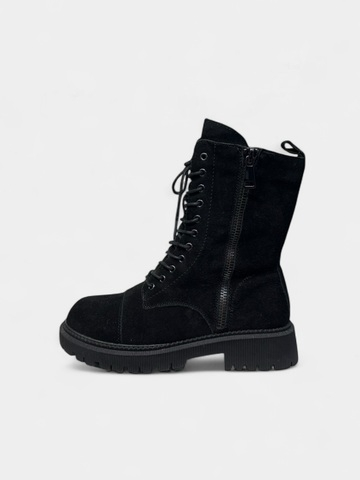 ботинки с мехом из натуральной замши