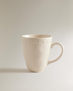 Zara Home чашка из фаянса, цвет кремовый, 14.5 см