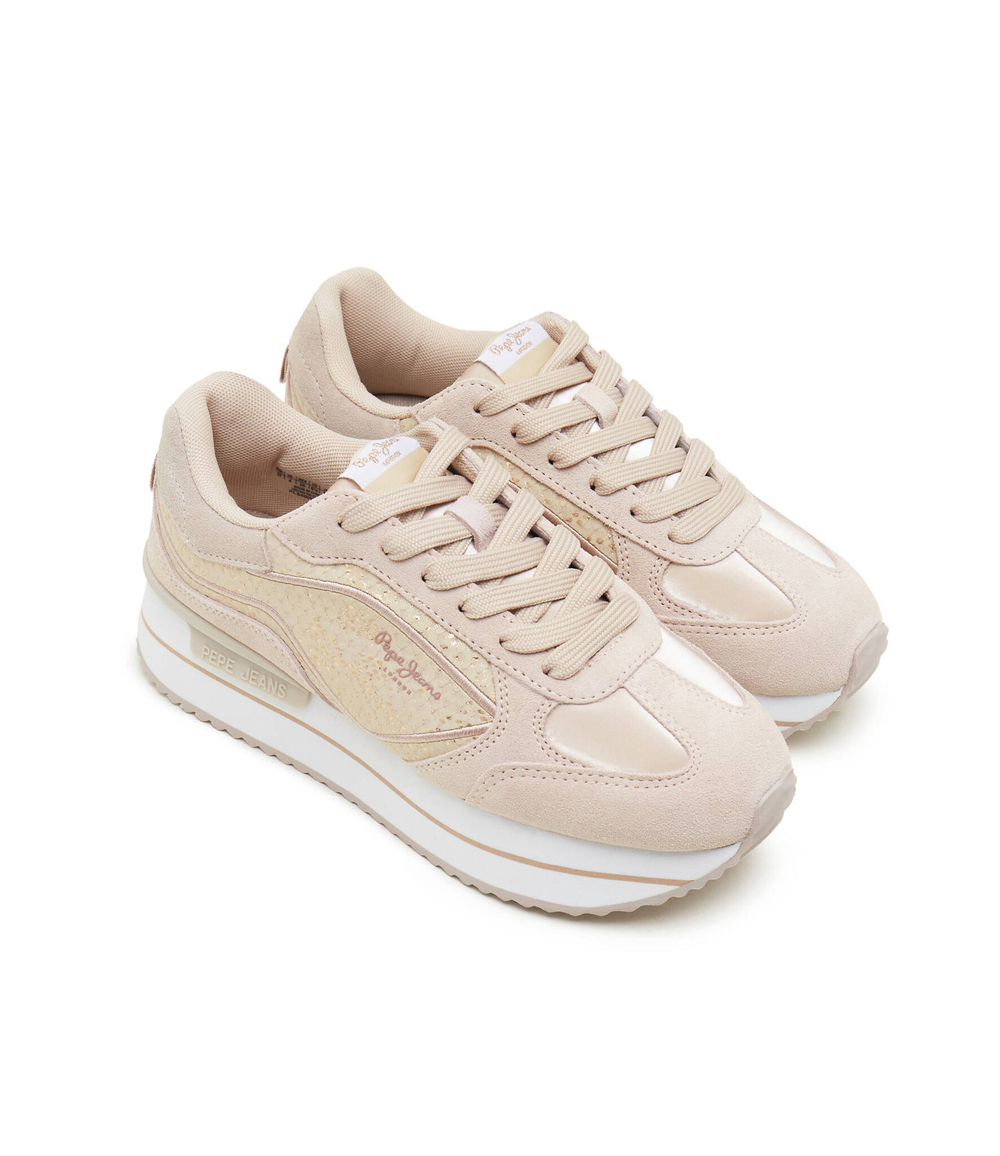 Кожаные кроссовки rusper gala Pepe Jeans London - пудро-розовый(PLS40002)