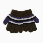 Перчатки детские, цвет т.зелёный/синий, размер 14. 9147124/А.S204-M, 1 шт.