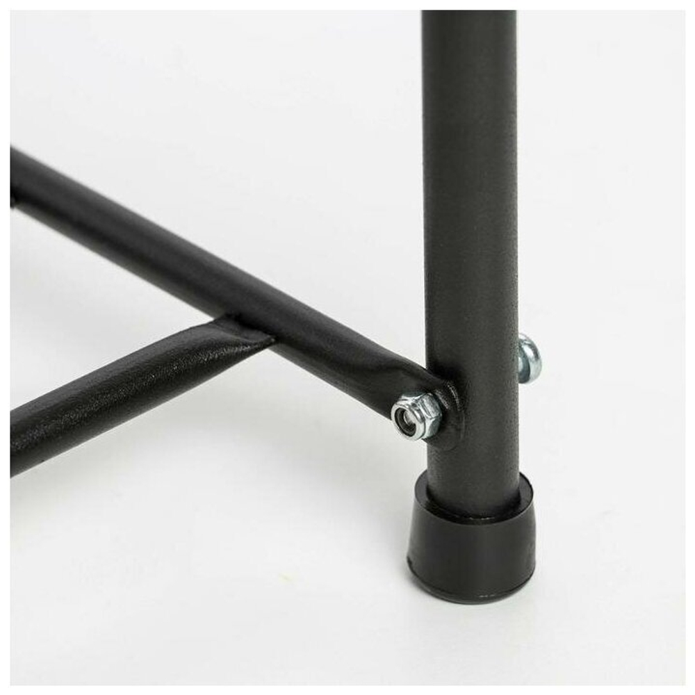 ПОДСТАВКА ДЛЯ ОБУВИ 3 ПОЛКИ 65СМ СИДЕНЬЕМ ЗАМША ЧЕРНЫЙ