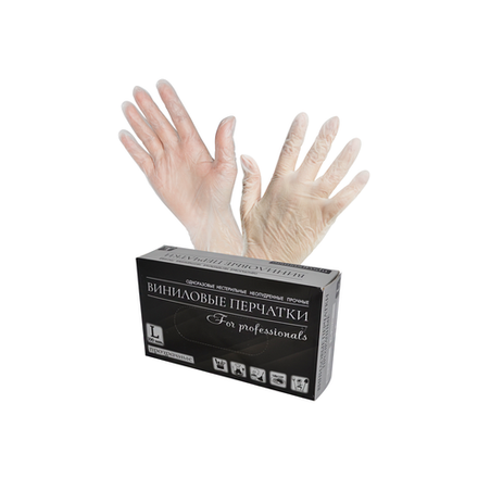 Перчатка винил L неопудр 100 шт/10