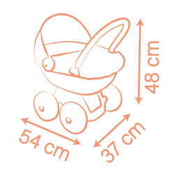 Smoby Baby Nurse - глубокая тележка с пластиковым навесом Для куклы 42 см 220395