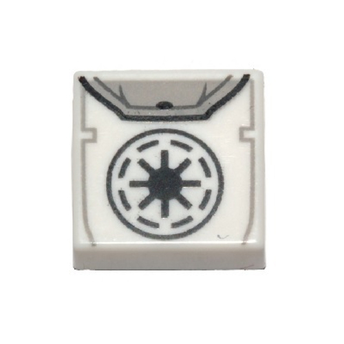 Плитка 1 x 1 с черным узором в виде рюкзака 3070pb268