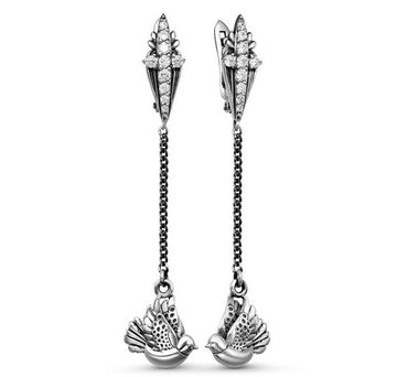 Серьги "Райские птички"