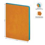 Ежедневник недатированный, А5, 136л., кожзам, Berlingo "Fuze", цветной срез, оранжевый